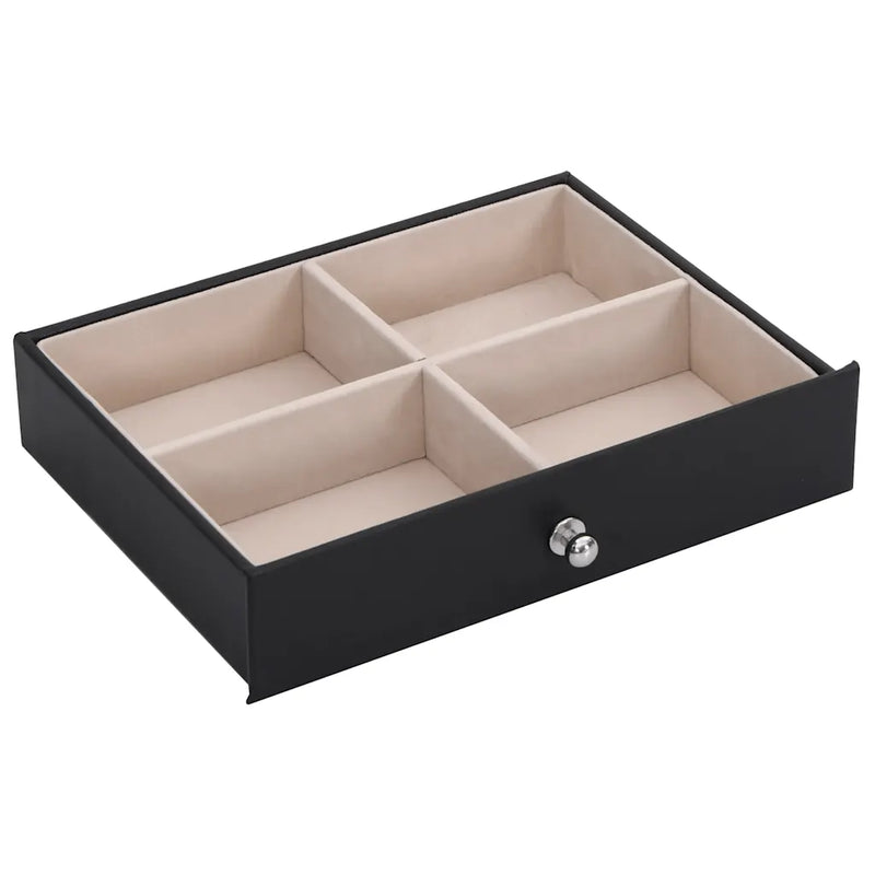 Jewellery Box 6-Layer with Mirror Lockable Black