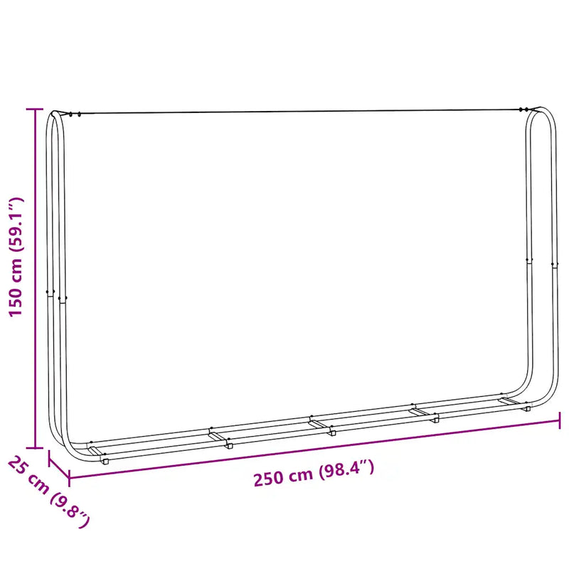 Firewood Rack 250x25x150 cm Galvanised steel