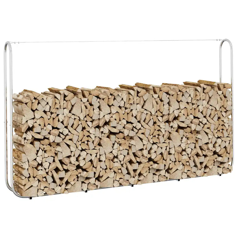 Firewood Rack 250x25x150 cm Galvanised steel