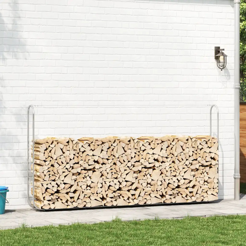Firewood Rack 300x25x150 cm Galvanised steel