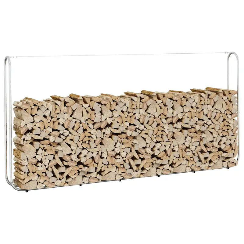 Firewood Rack 300x25x150 cm Galvanised steel