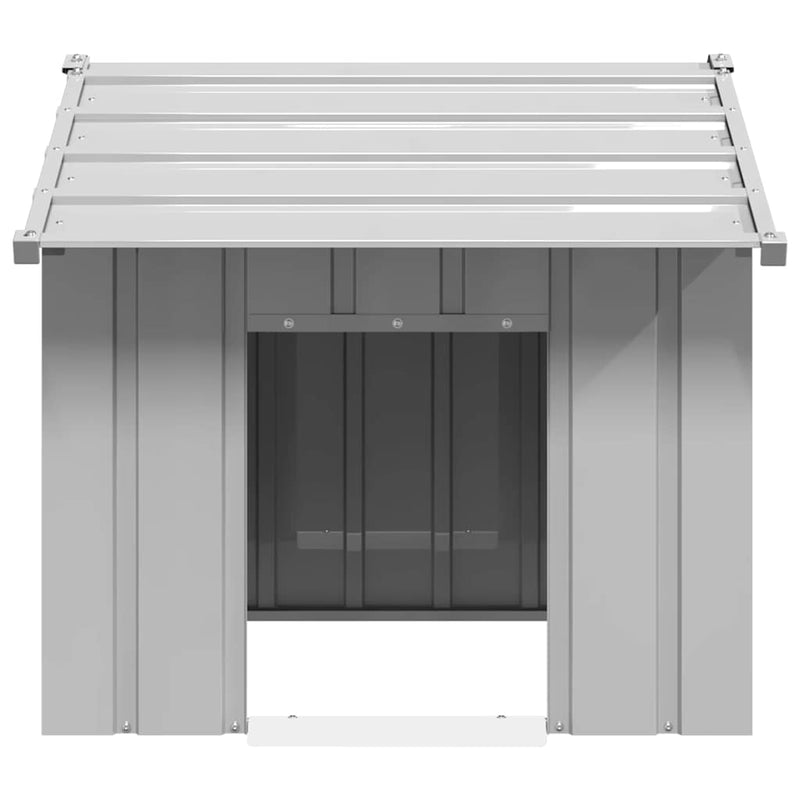 vidaXL Dog House with Roof 85x107x81 cm Galvanised Steel