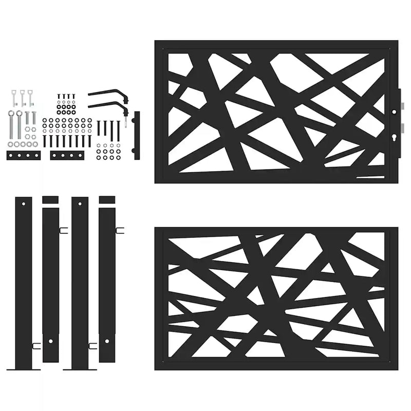 Garden Gate Black 100x100 cm Steel Light Design