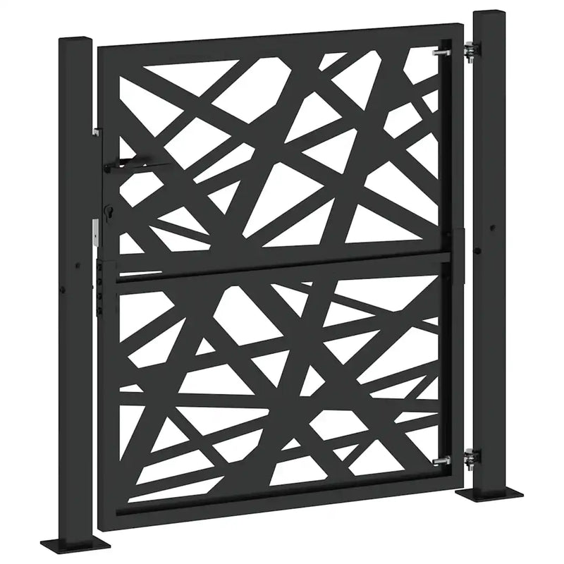 Garden Gate Black 100x100 cm Steel Light Design
