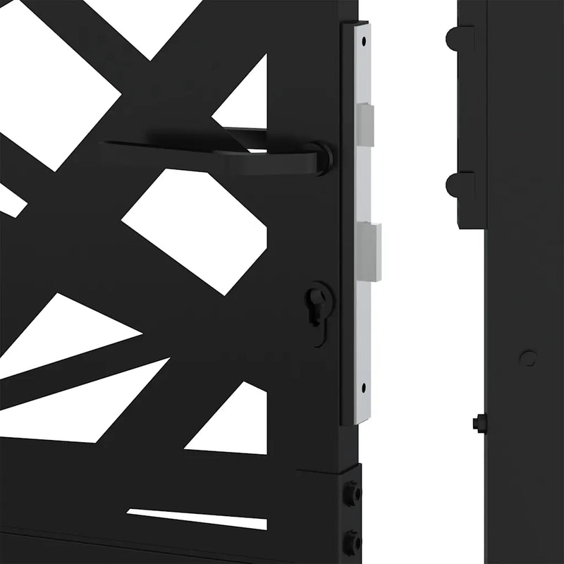 Garden Gate Black 100x100 cm Steel Light Design