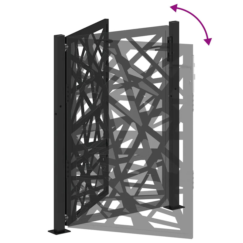 Garden Gate Black 100x125 cm Steel Light Design