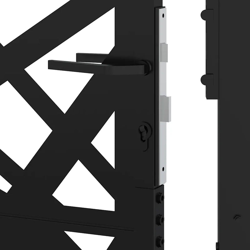 Garden Gate Black 100x125 cm Steel Light Design
