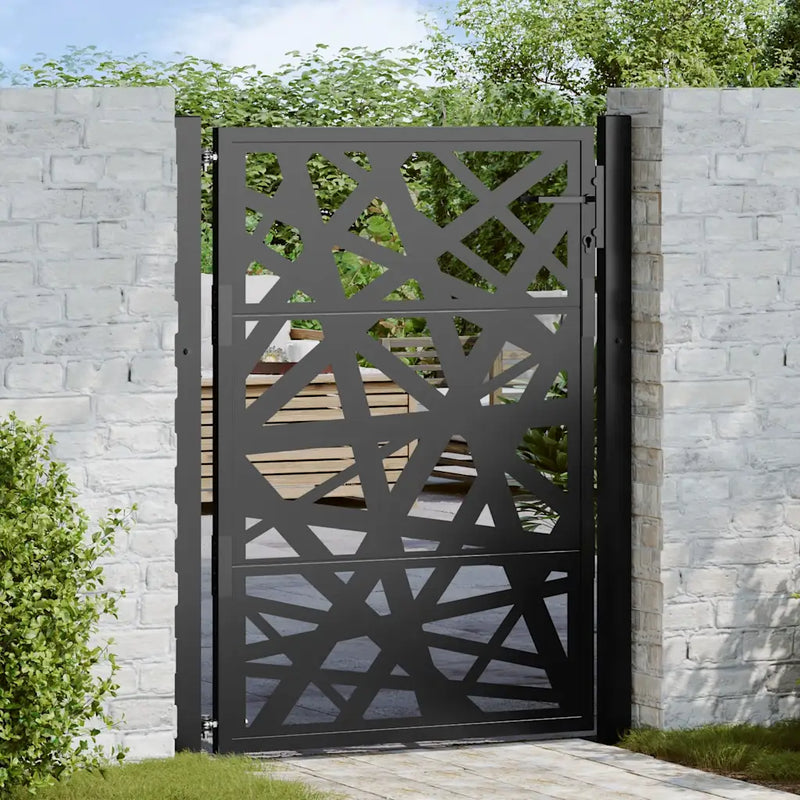 Garden Gate Black 100x125 cm Steel Light Design