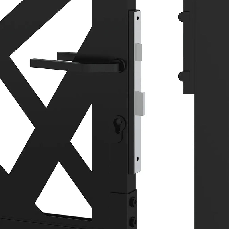 Garden Gate Black 100x150 cm Steel Light Design