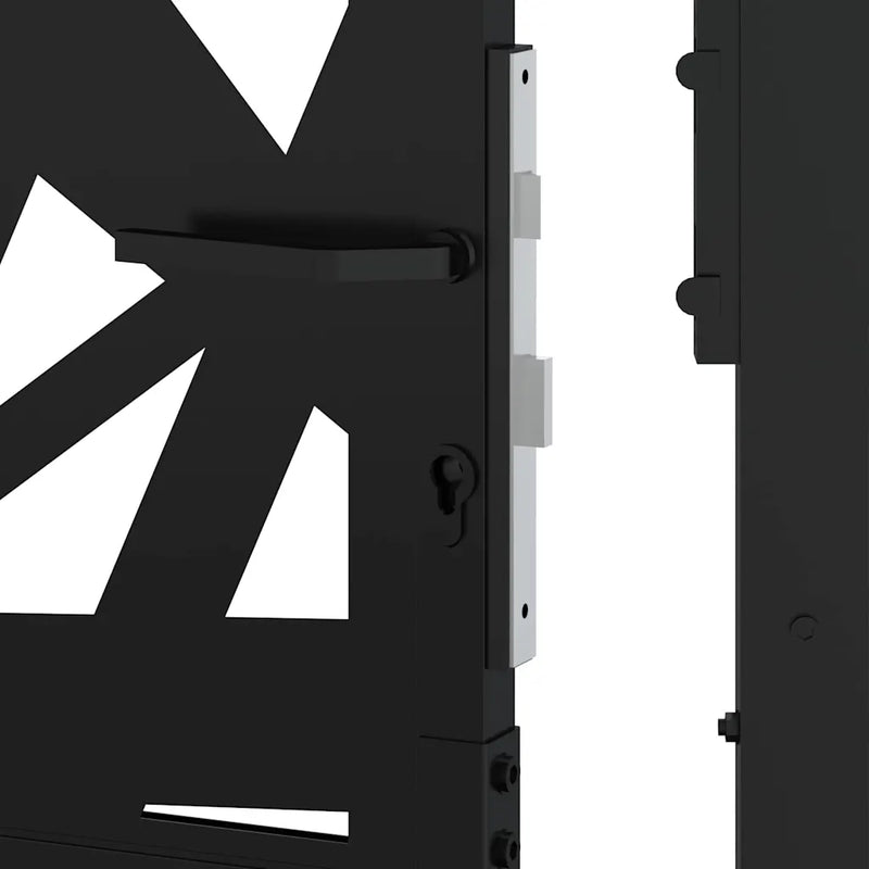 Garden Gate Black 100x175 cm Steel Light Design