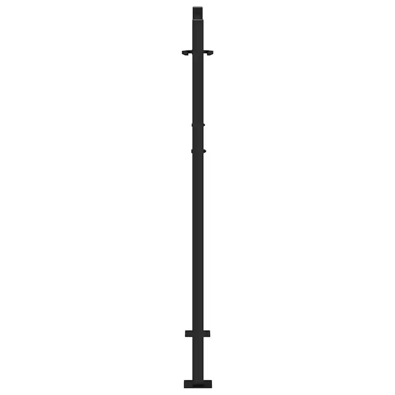 Garden Gate Black 100x125 cm Steel Leaf Design