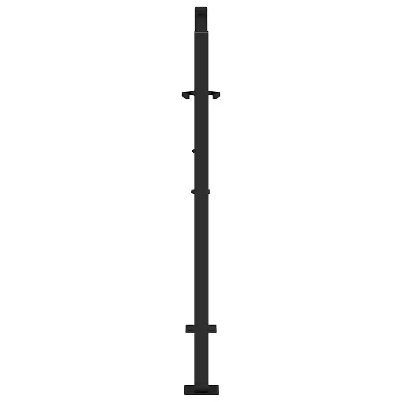 Garden Gate Black 100x100 cm Steel Wave Design