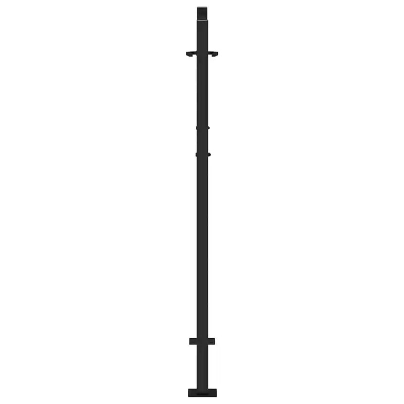 Garden Gate Black 100x125 cm Steel Wave Design