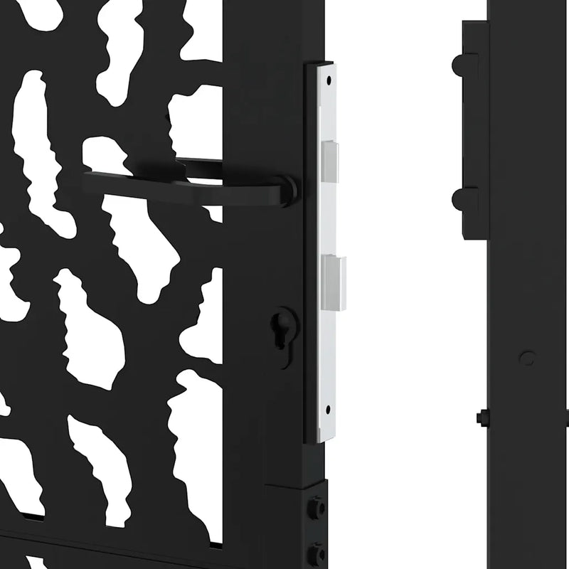 Garden Gate Black 100x100 cm Steel Trace Design
