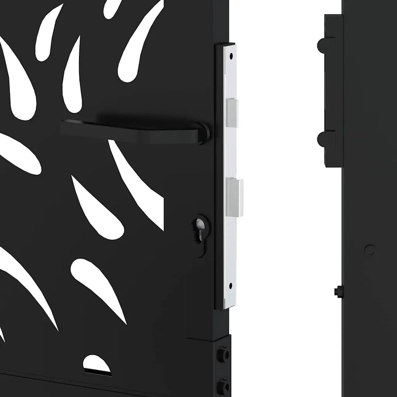 Garden Gate Black 100x125 cm Steel Flame Design