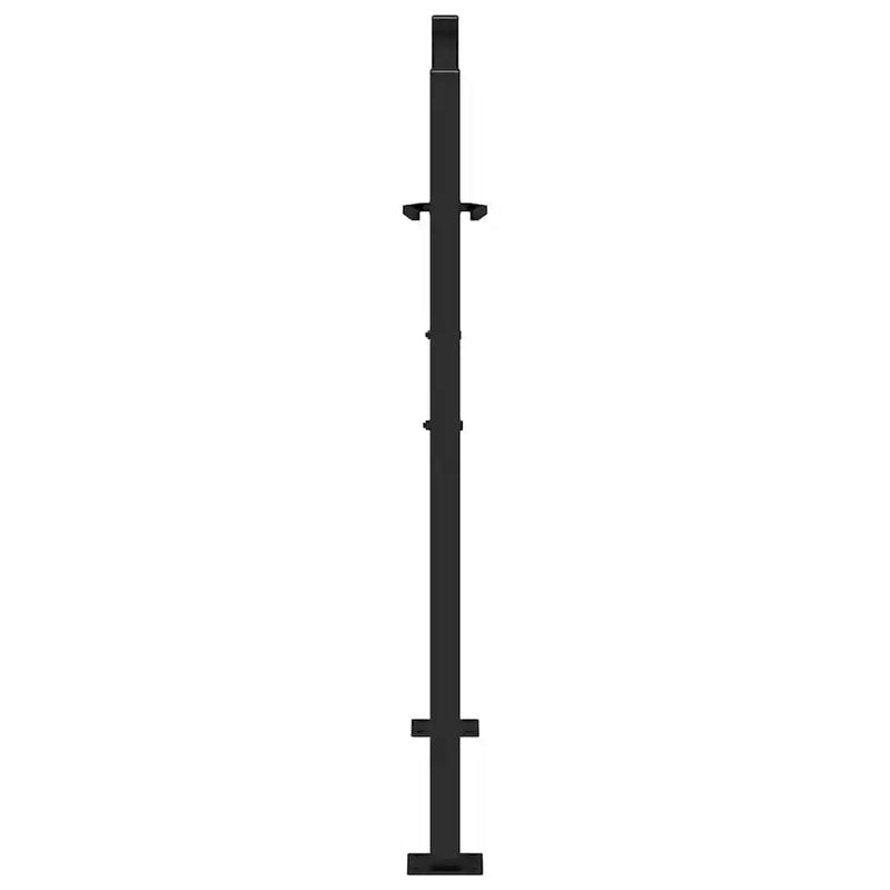 Garden Gate Black 100x100 cm Steel Cross Design
