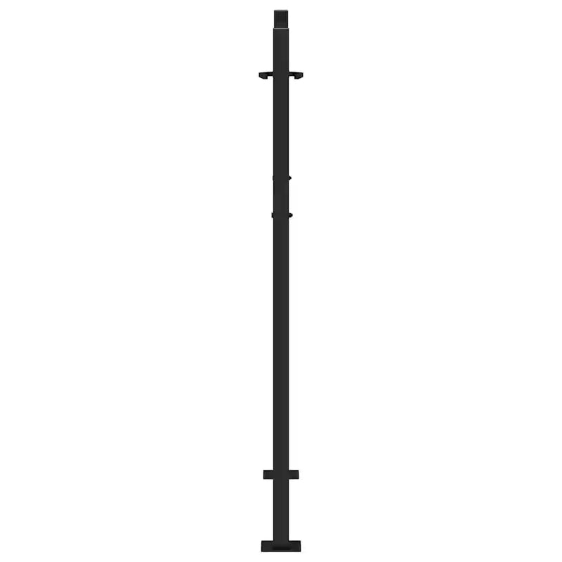 Garden Gate Black 100x125 cm Steel Cross Design