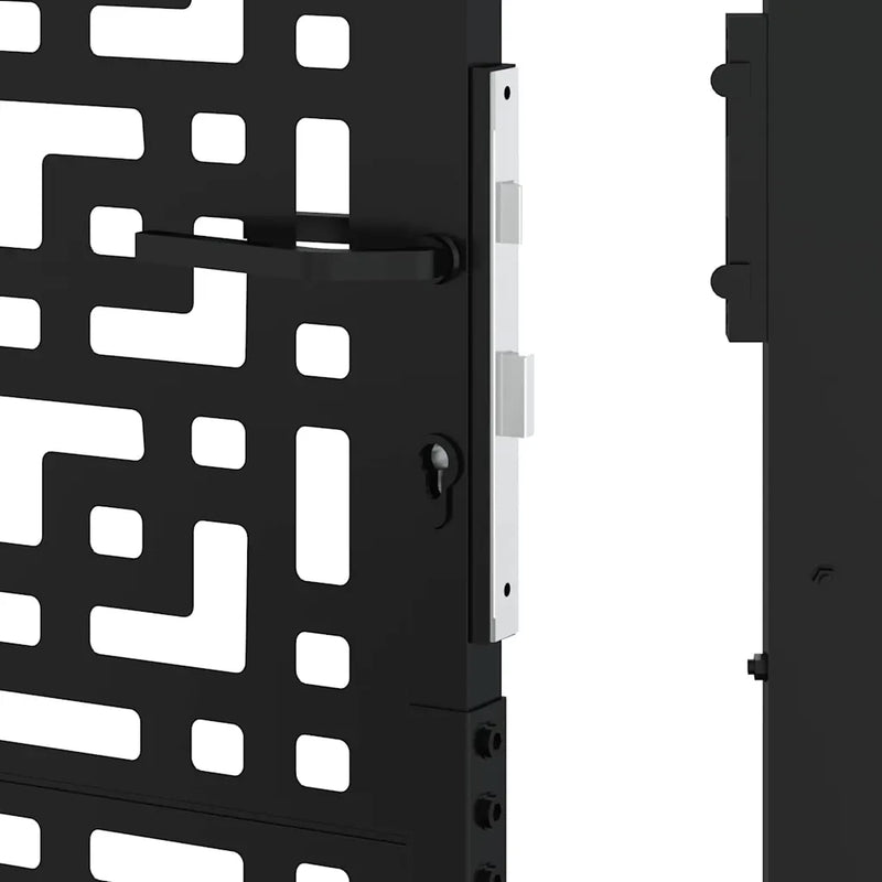 Garden Gate Black 100x125 cm Steel Cross Design