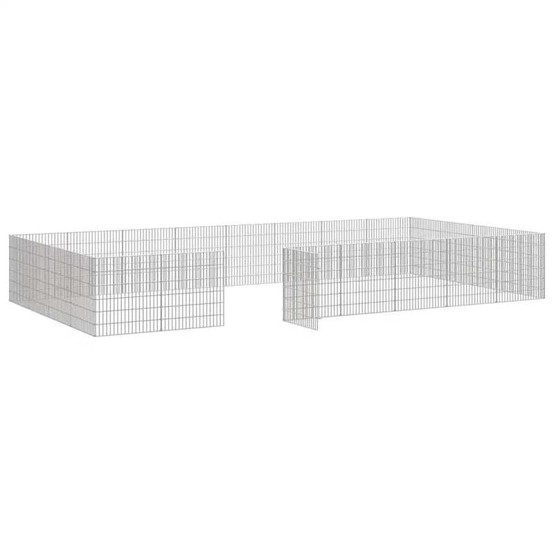 Free Range Animal Enclosure 24-Panel 54x60 cm Galvanised Iron