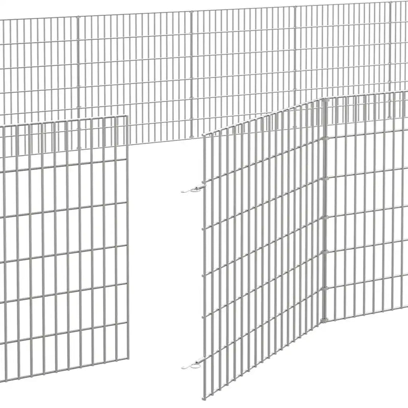 Free Range Animal Enclosure 24-Panel 54x60 cm Galvanised Iron