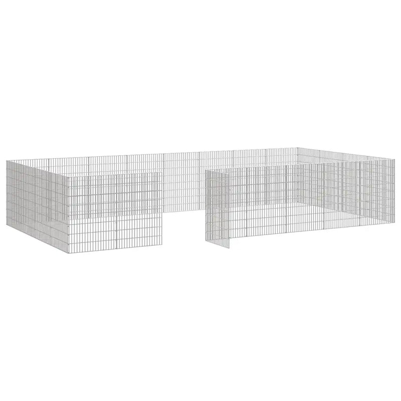 Free Range Animal Enclosure 24-Panel 54x80 cm Galvanised Iron