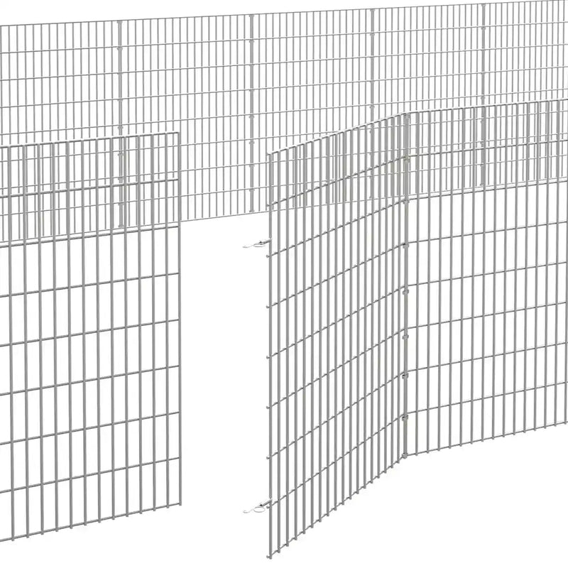 Free Range Animal Enclosure 24-Panel 54x80 cm Galvanised Iron