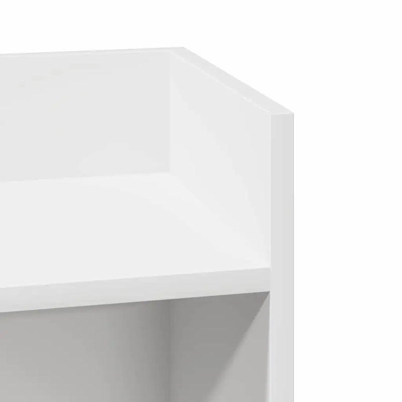 Side Table with Shelf White 25.5x27x60 cm