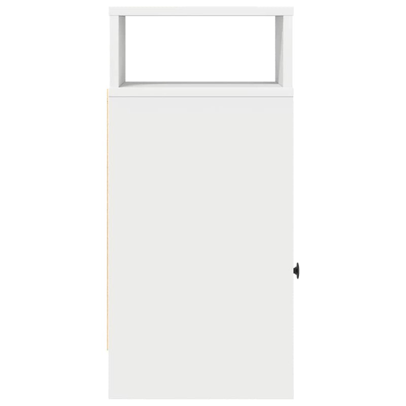 Bedside Cabinet with Drawer White 25x31x66 cm