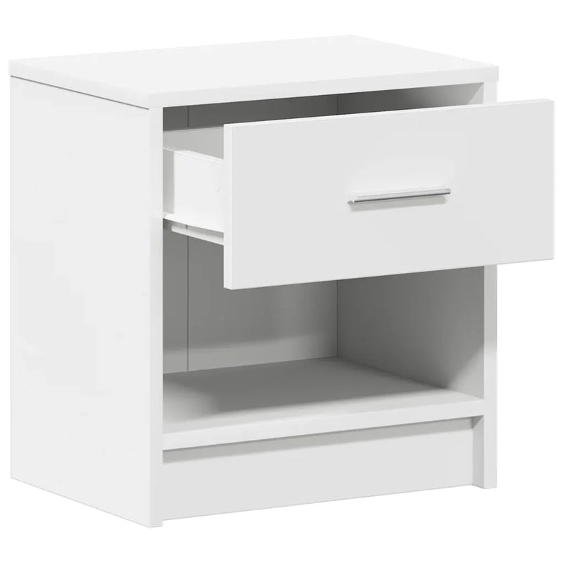 Bedside Cabinet with Drawer White 39x28x41 cm