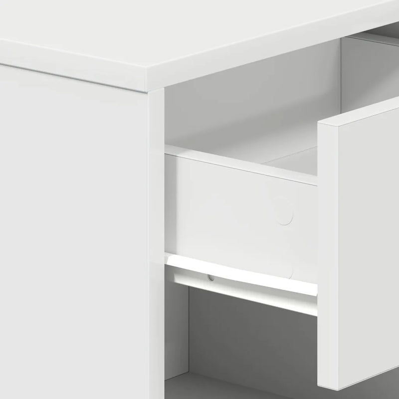 Bedside Cabinets 2 pcs with Drawer White 39x28x41 cm