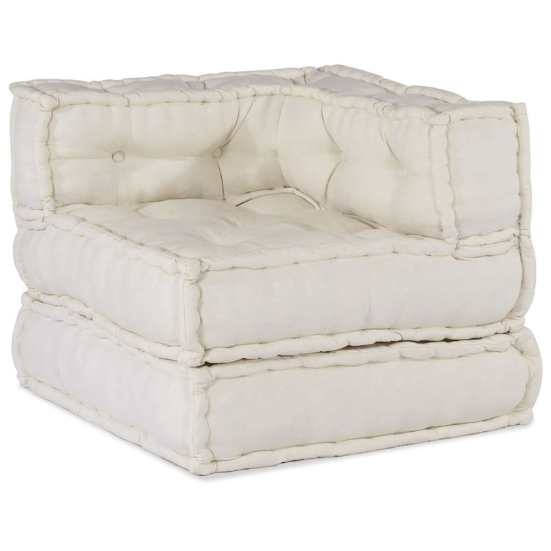 vidaXL Modular Pouffe Cream 70x70x54 Fabric