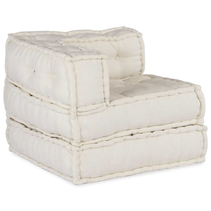 vidaXL Modular Pouffe Cream 70x70x54 Fabric