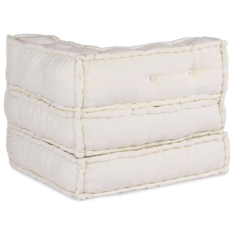 vidaXL Modular Pouffe Cream 70x70x54 Fabric