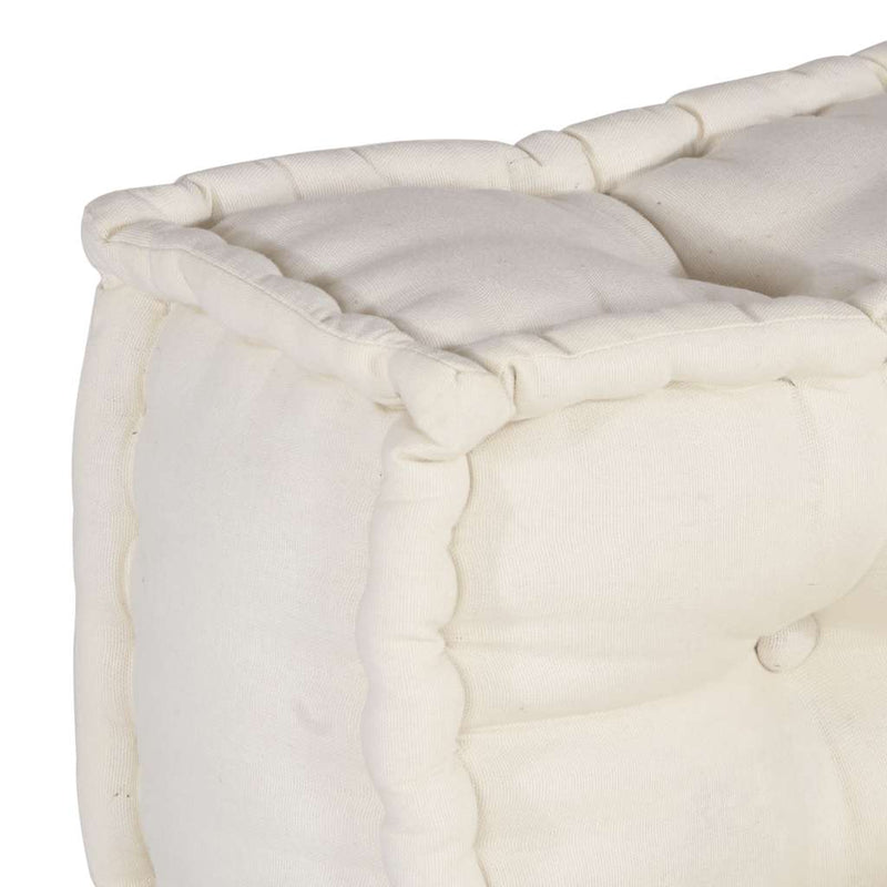 vidaXL Modular Pouffe Cream 70x70x54 Fabric