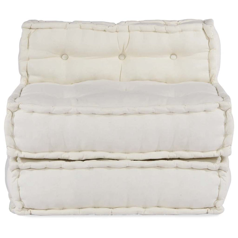 vidaXL Modular Pouffe Cream 70x70x54 Fabric