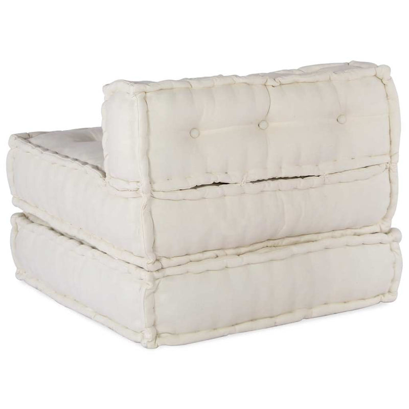 vidaXL Modular Pouffe Cream 70x70x54 Fabric