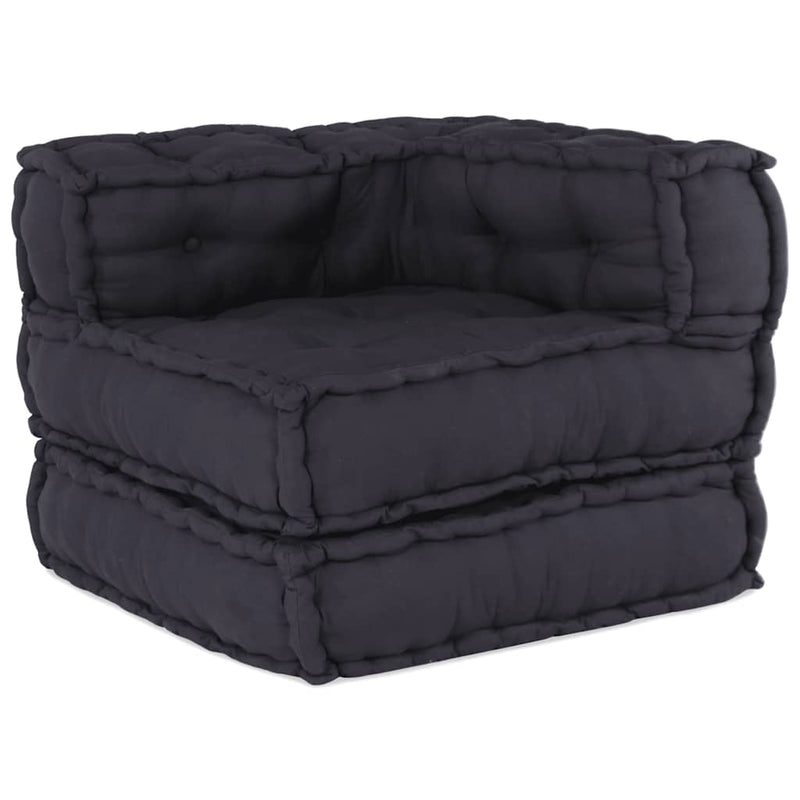 vidaXL Modular Pouffe Anthracite 70x70x54 Fabric