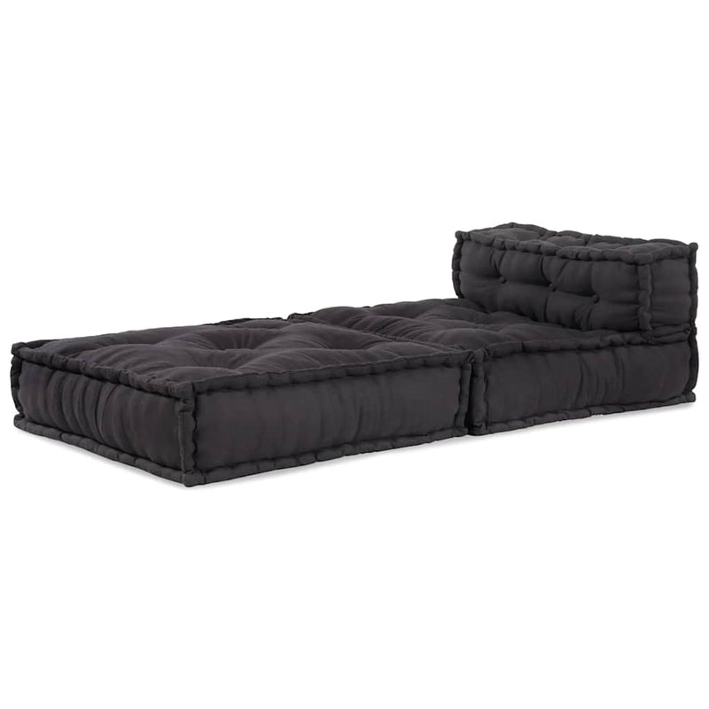 vidaXL Modular Pouffe Anthracite 70x70x54 Fabric