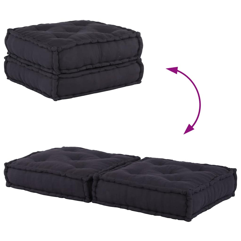 vidaXL Modular Pouffe Anthracite 70x70x36 Fabric