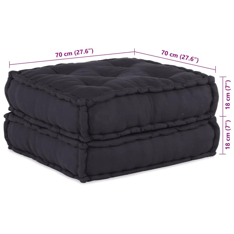 vidaXL Modular Pouffe Anthracite 70x70x36 Fabric