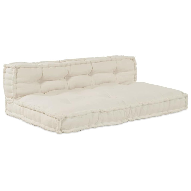 vidaXL Sofa Cushion 2 pcs Cream Fabric