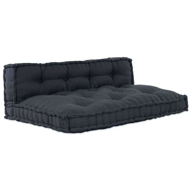 vidaXL Sofa Cushion 2 pcs Anthracite Fabric