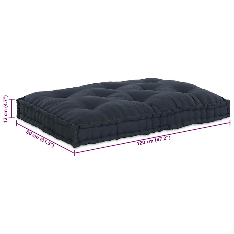 vidaXL Sofa Cushion Anthracite 120 x 80 x 12 cm Fabric