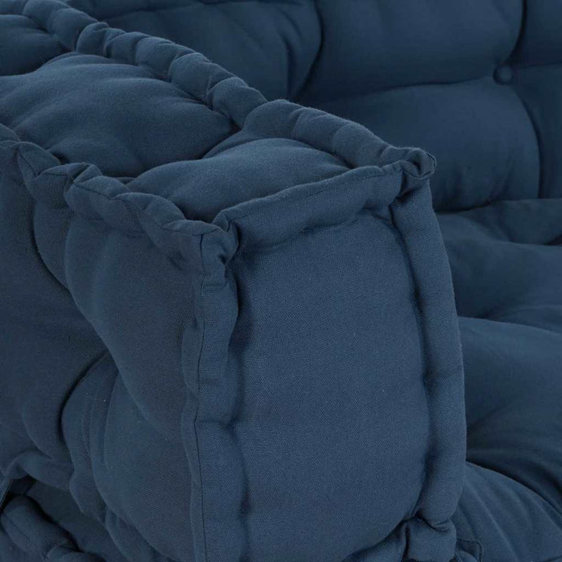 vidaXL Sofa Cushion 3 pcs Indigo Fabric
