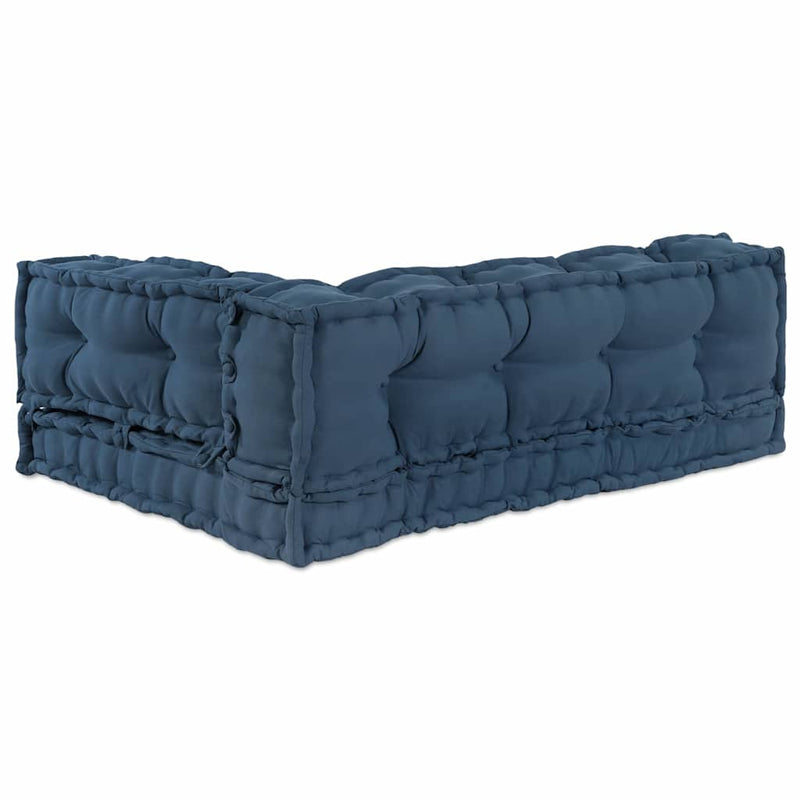 vidaXL Sofa Cushion 3 pcs Indigo Fabric