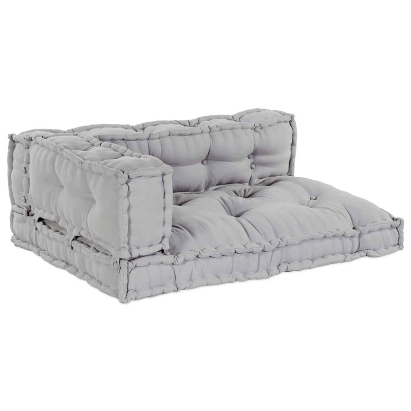 vidaXL Sofa Cushion 3 pcs Grey Fabric