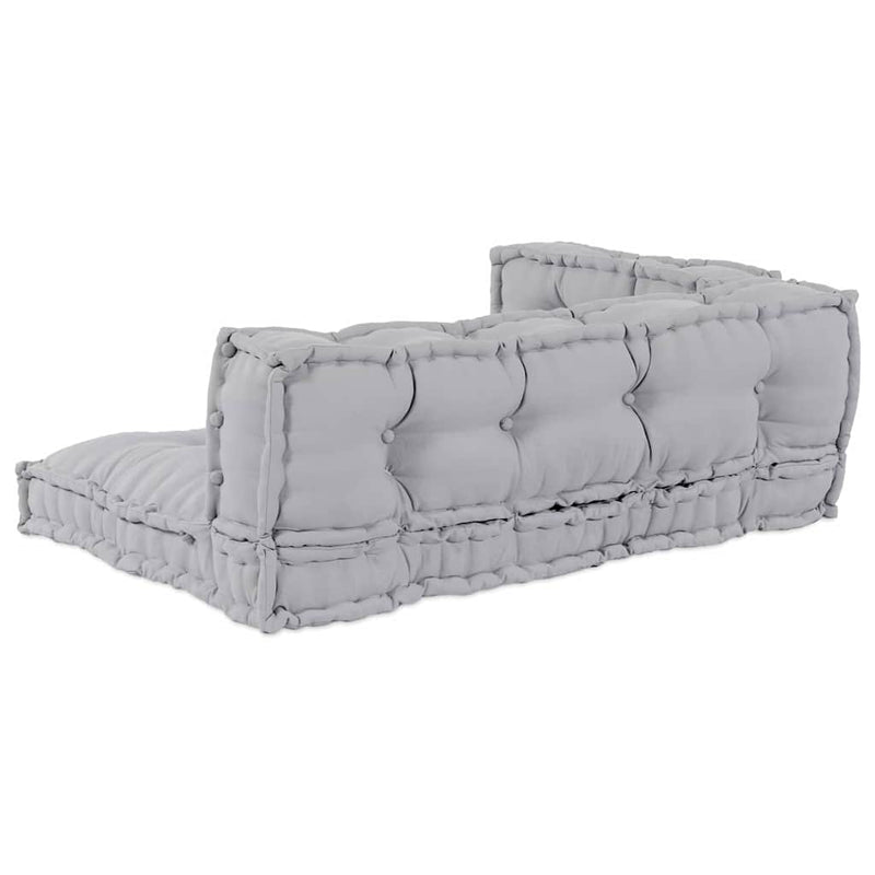 vidaXL Sofa Cushion 3 pcs Grey Fabric