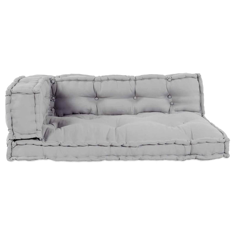 vidaXL Sofa Cushion 3 pcs Grey Fabric