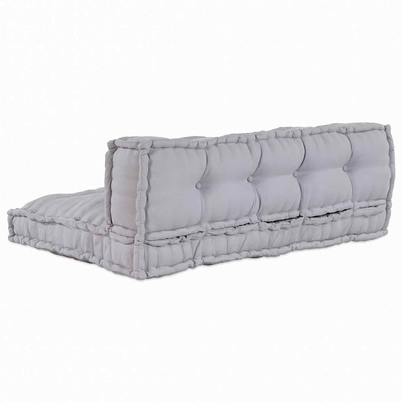 vidaXL Sofa Cushion 2 pcs Grey Fabric