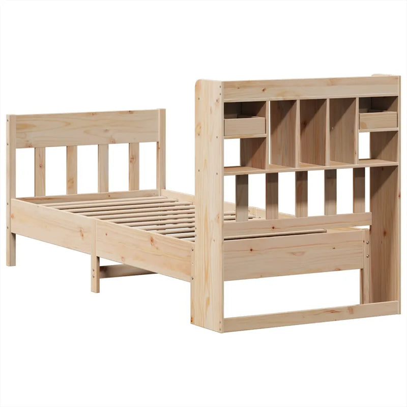 Bed Frame without Mattress 90x190 cm Solid Wood Pine